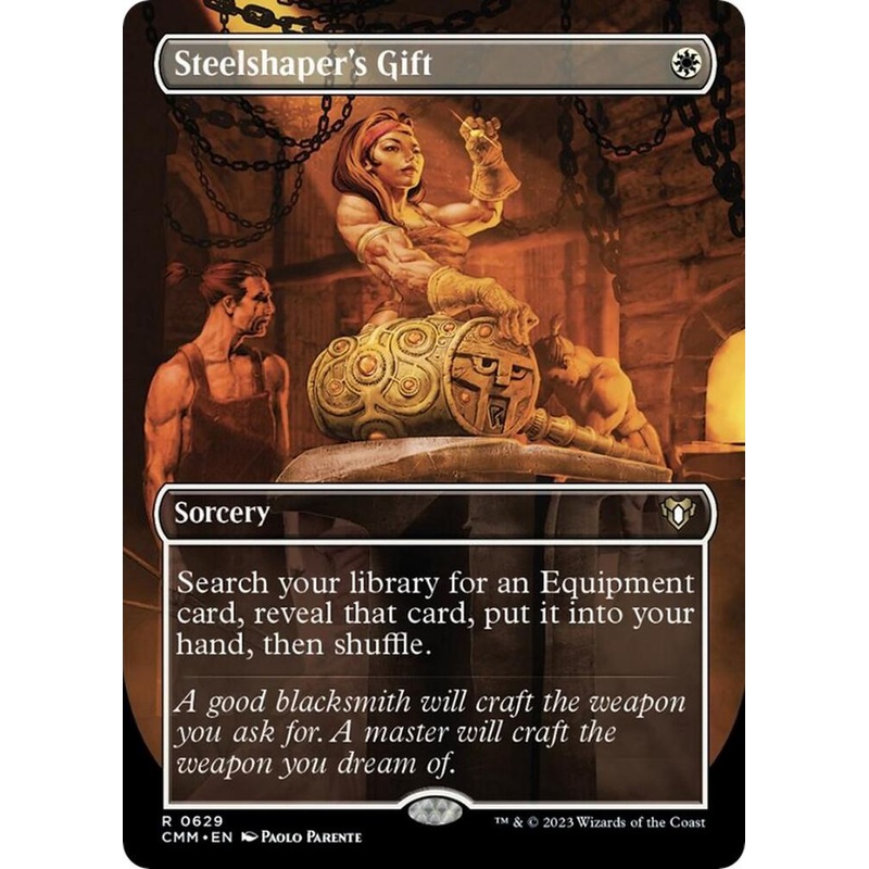 Steelshaper’s Gift (Borderless) – Commander Masters #629