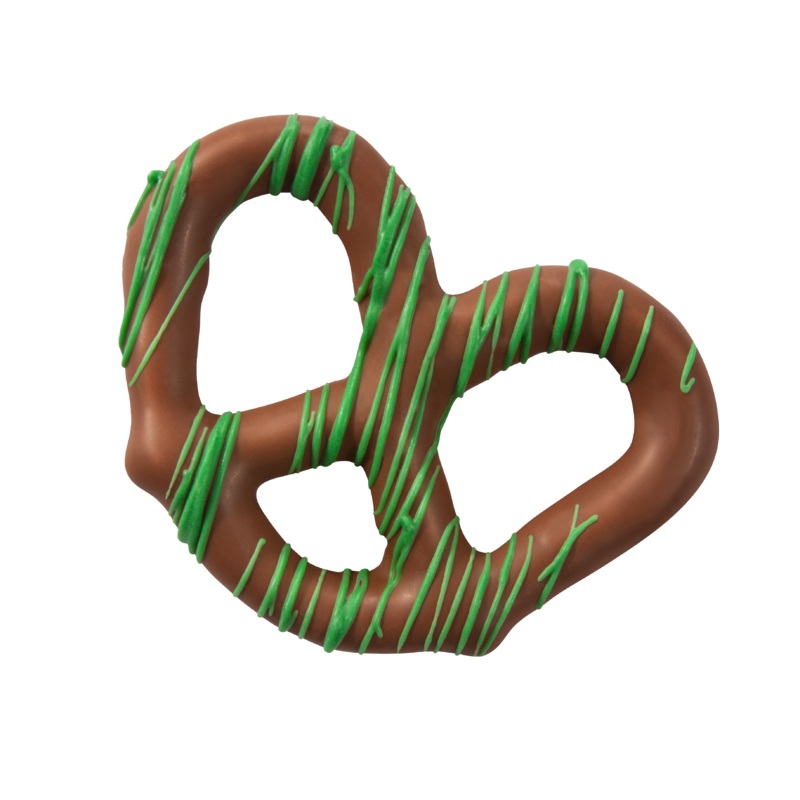 Asher Milk Chocolate Pretzel with Green String 6lbs
