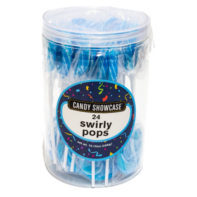 Blue n White Mini Swirly Lollipop