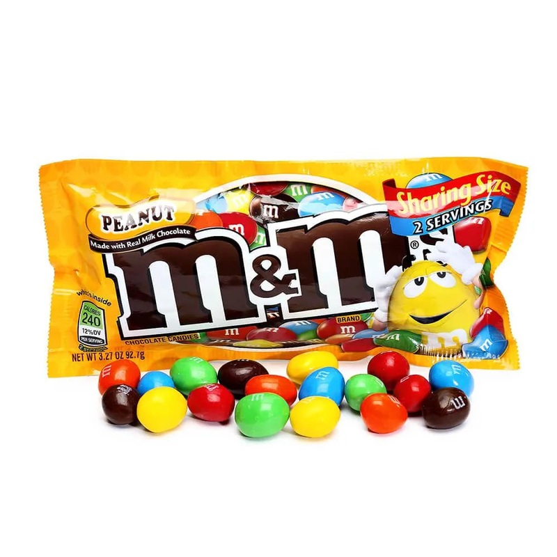 M&M’s Candy King Size Packs – Peanut: 24-Piece Box