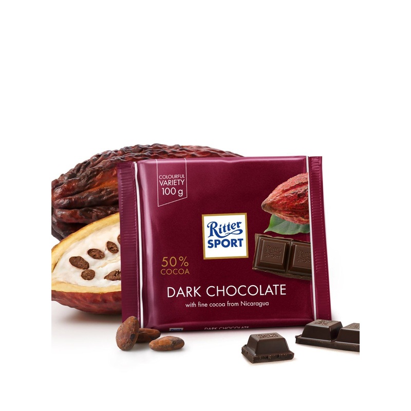 RITTER SPORT PLAIN CHOCOLATE 100GM UNIT