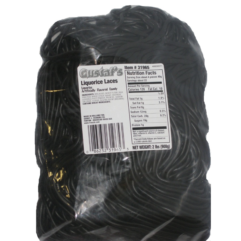Bulk Licorice Laces Black 2lb Bag