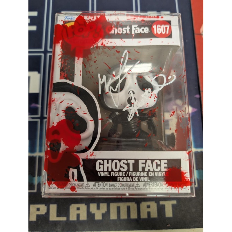 AUTOGRAPHED Skeet Ulrich/Matthew Lillard (Beckett Certified #2W067026) Funko Pop! Movies: Ghostface #1607