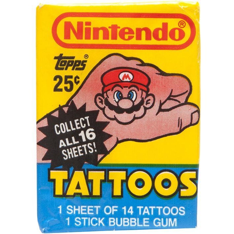1989 Topps Nintendo Tattoos