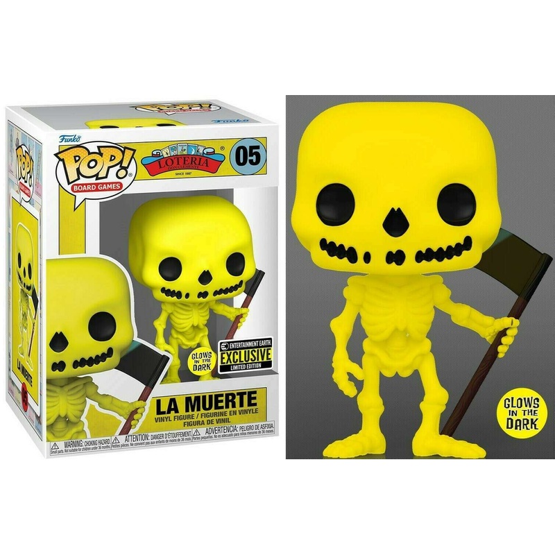 Funko Pop! Board Games: Loteria – La Muerte #05 (Glow in The Dark) (Entertainment Earth Exclusive)