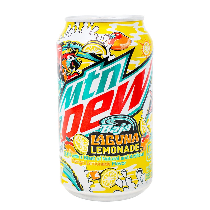 Mountain Dew Baja Laguna Lemonade Soda 355mL – 12 Pack