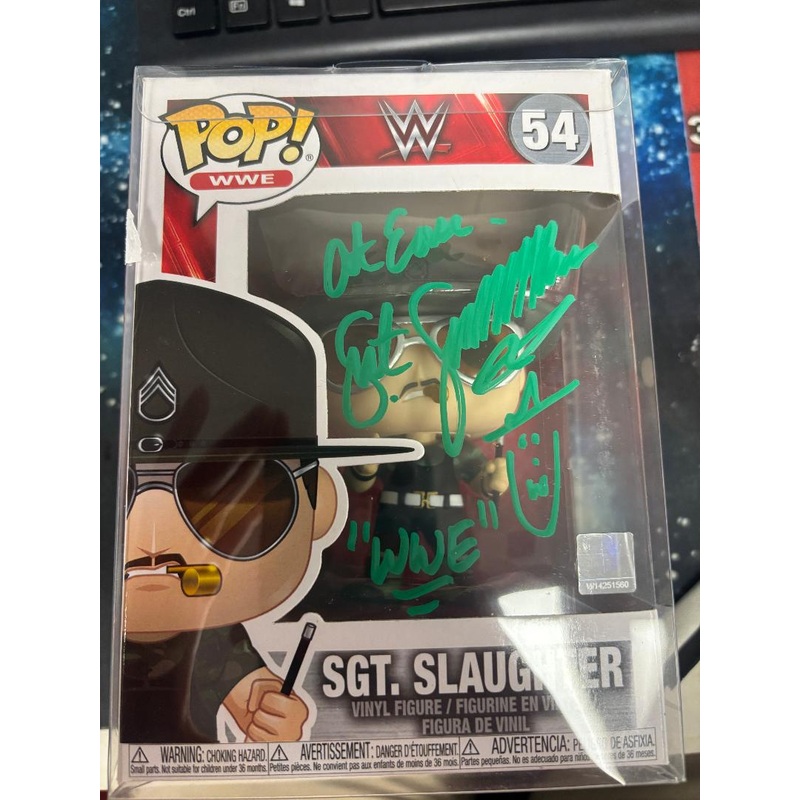 AUTOGRAPHED by Sgt. Slaughter Funko Pop! WWE – Sgt. Slaughter (Control Center ShopCerted)