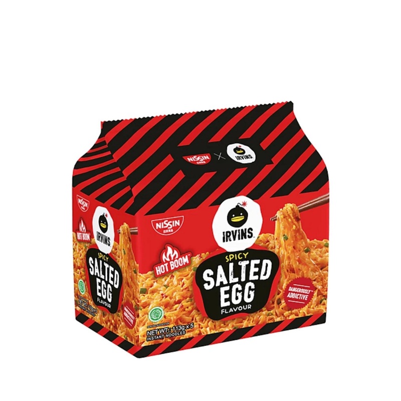 NISSIN IRVIN’S SPICY SALTED EGG NOODLES 5X113G