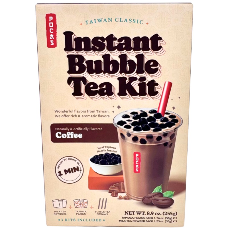 Pocas DIY Bubble Tea Kit Coffee 3 Pack –  9oz