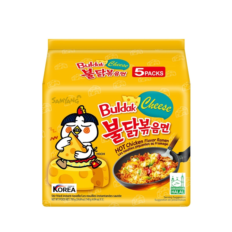 SAMYANG HOT CHICKEN CHEESE RAMEN 5X140GM UNIT