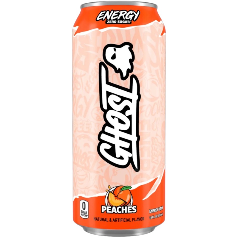 Ghost Energy Peaches Flavour – 16fl.oz (473ml) 1x Single Can