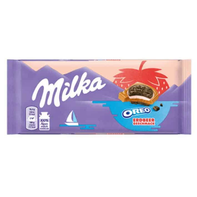 Milka Oreo Erdbeer Geschmack (Strawberry Creme)  92g Bar