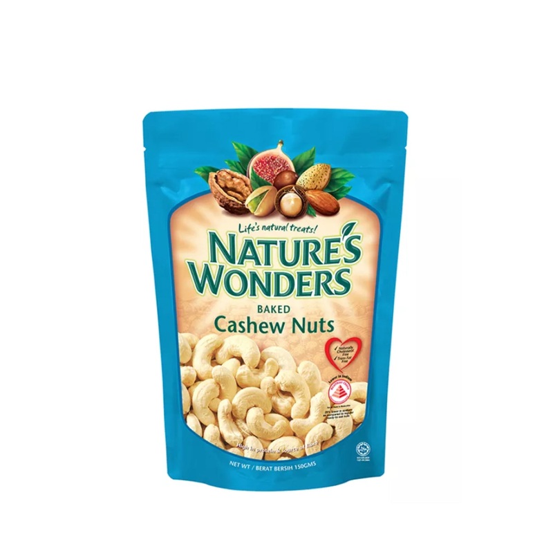 NATURE’S WONDERS BAKED CASHEW NUTS 150GM UNIT