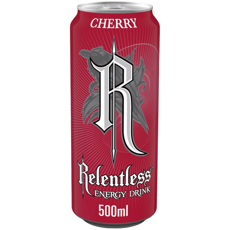 Relentless Energy Drink Cherry – 16.9fl.oz (500ml)
