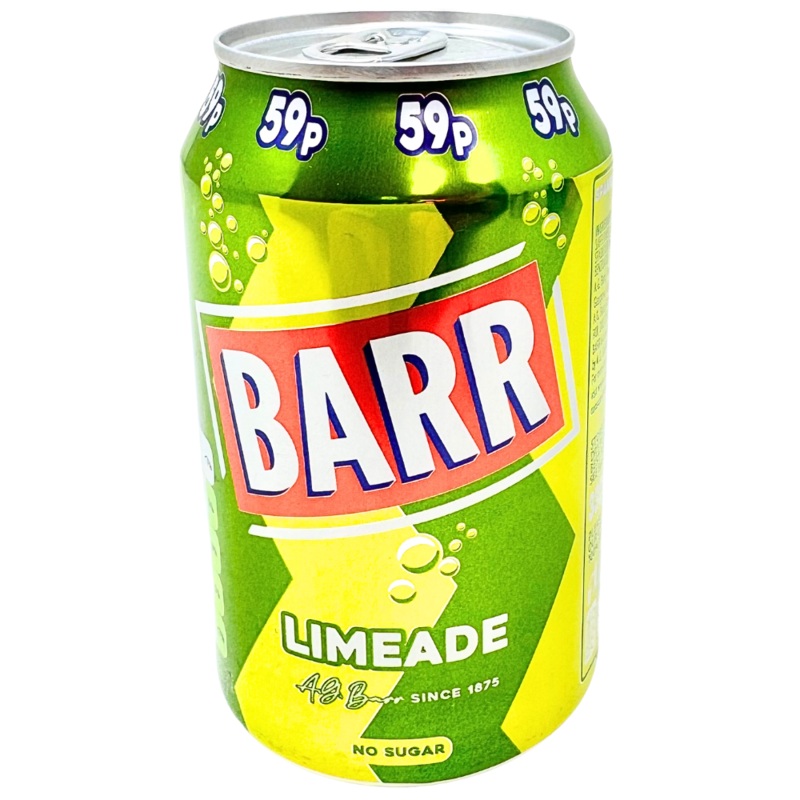 Barr Limeade Soda No Sugar (UK) – 330mL