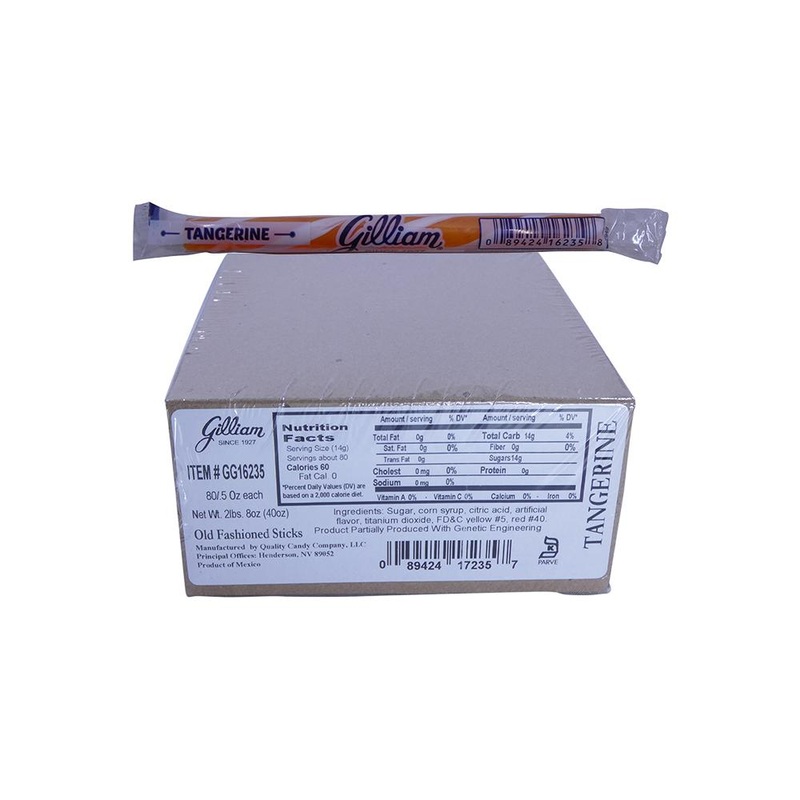 Gilliam .5oz Candy Sticks Tangerine 80 Count Box