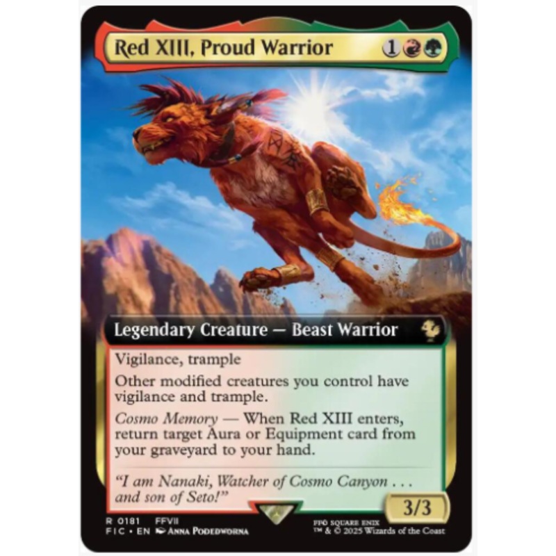 Red XIII, Proud Warrior (Extended Art) – Commander: Final Fantasy – #0181