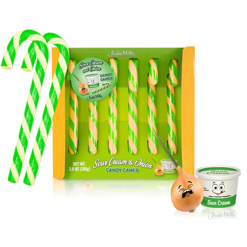 Sour Cream and Onion Candy Canes 3.8oz