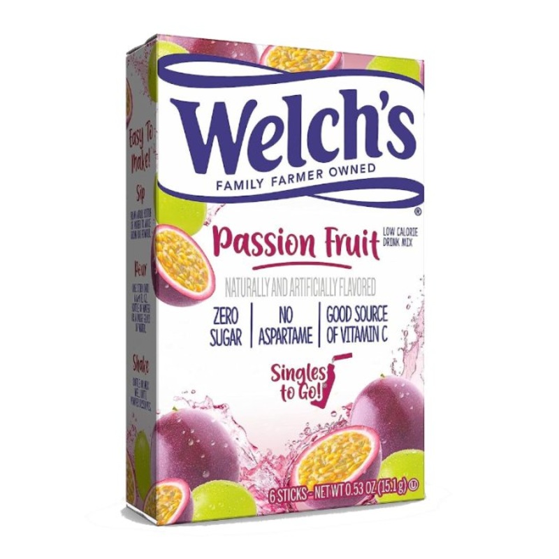 Welch’s Passion Fruit Singles To Go 6 pack 15.1g