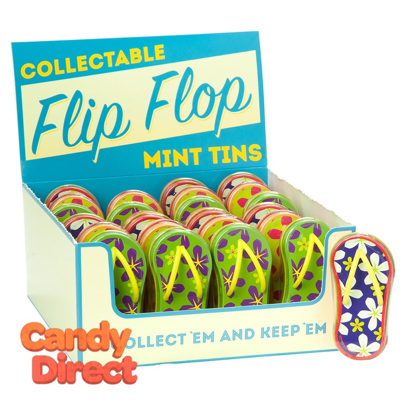 Amusemints Floral Flip Flop Sugar Free Peppermint Mints 0.65oz Tin – 24ct