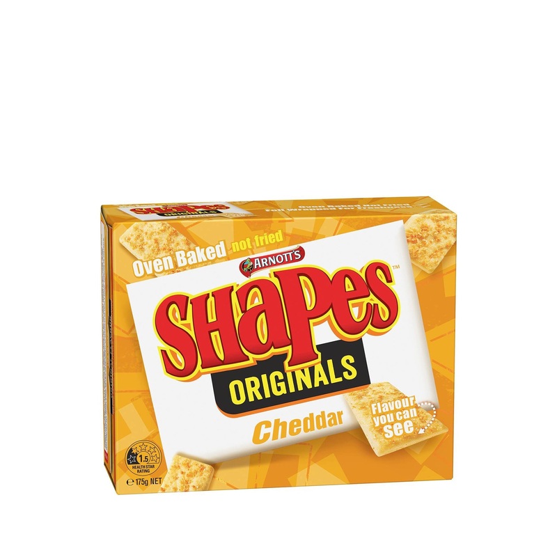 ARNOTTS SHAPES CHEDDAR 175G UNIT