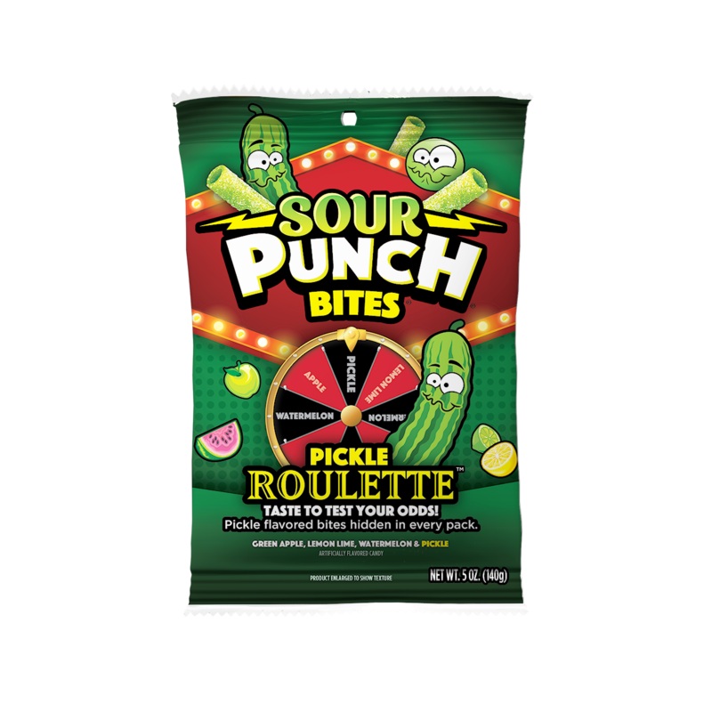 Sour Punch Bites Pickle Roulette 5oz Bag