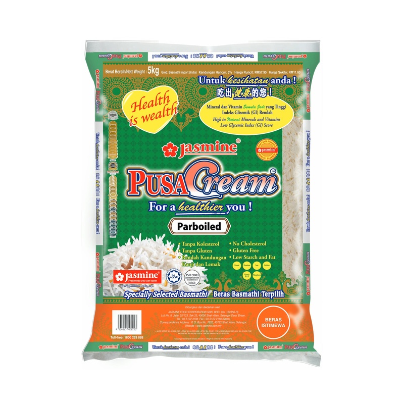 JASMINE PUSA CREAM BASMATHI SELLA PARBOI 5KG UNIT