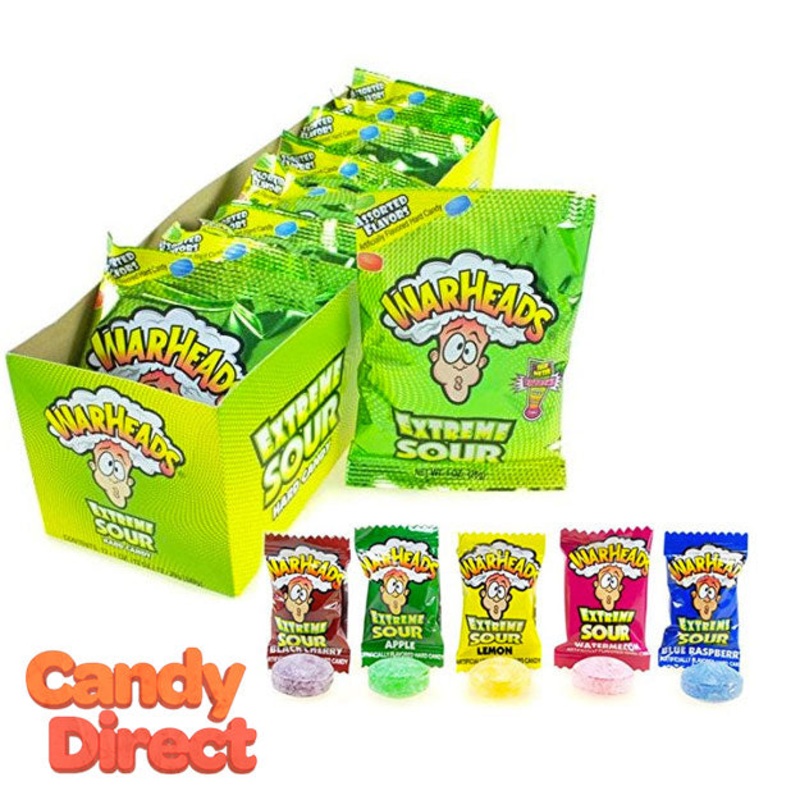 Warhead Extreme Sour Hard Candy 1oz Bags – 12ct