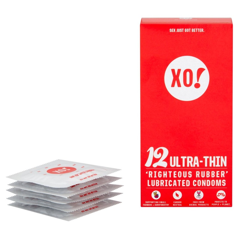 XO! Ultra-Thin ‘Righteous Rubber’ Lubricated Condoms 12 per pack