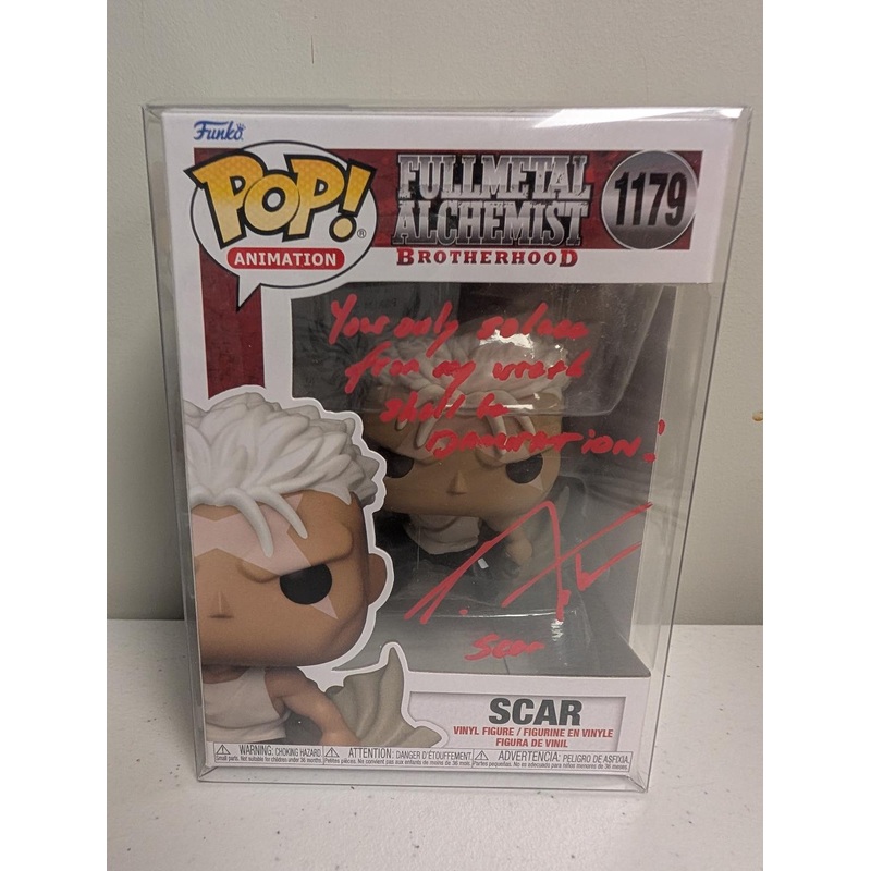 AUTOGRAPHED by J. Michael Tatum (JSA Cert #AZ94980) Funko Pop! Animation: Fullmetal Alchemist: Brotherhood – Scar #1179