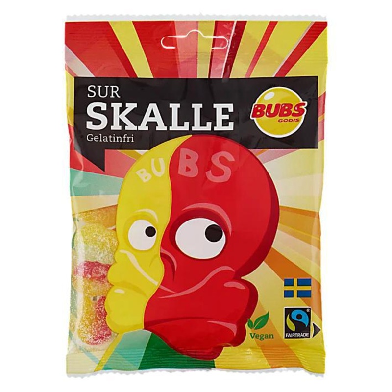 BUBS Skulls  Sour  90g Bag
