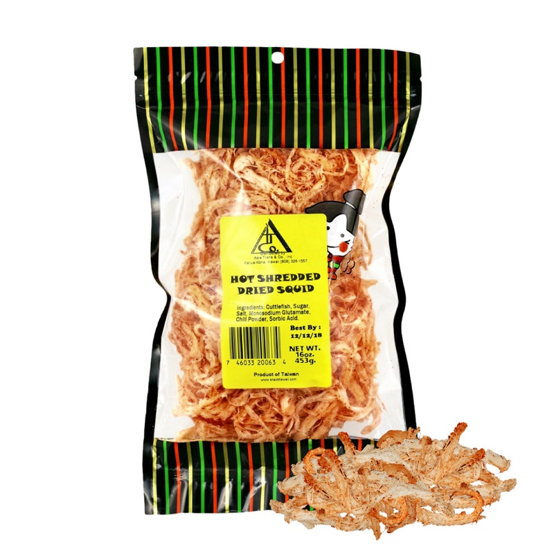 Hot Shredded Dried Squid (Cuttlefish Ika) – 1 Lb. 1-Pack (1/1LB)