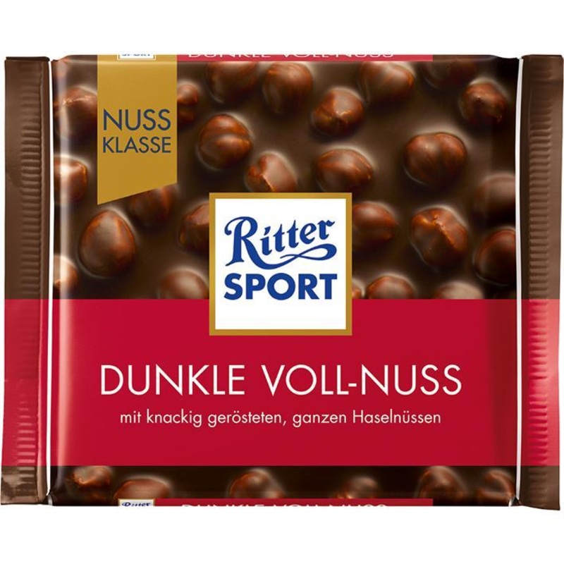 Ritter Sport Dunkle Voll-Nuss (Dark Chocolate with Whole Hazelnuts)