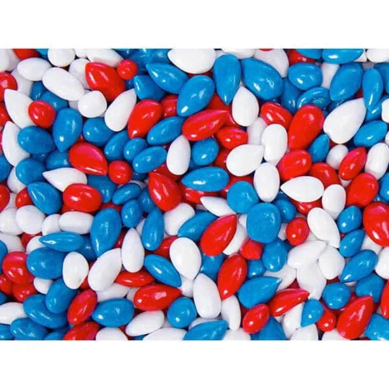 Sunbursts Chocolate Sunflower Seeds – USA Colors Assortment: 1LB Bag