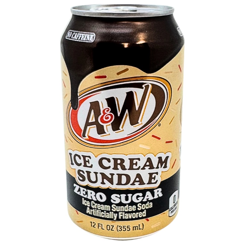 A&W Ice Cream Sundae Soda Zero Sugar – 355mL *Nov 04 2025*