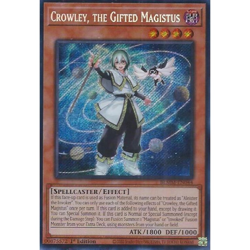 Crowley, the Gifted Magistus (1st Edition) (Secret Rare) – Battles of Legend: Monster Mayhem – BLMM-EN004