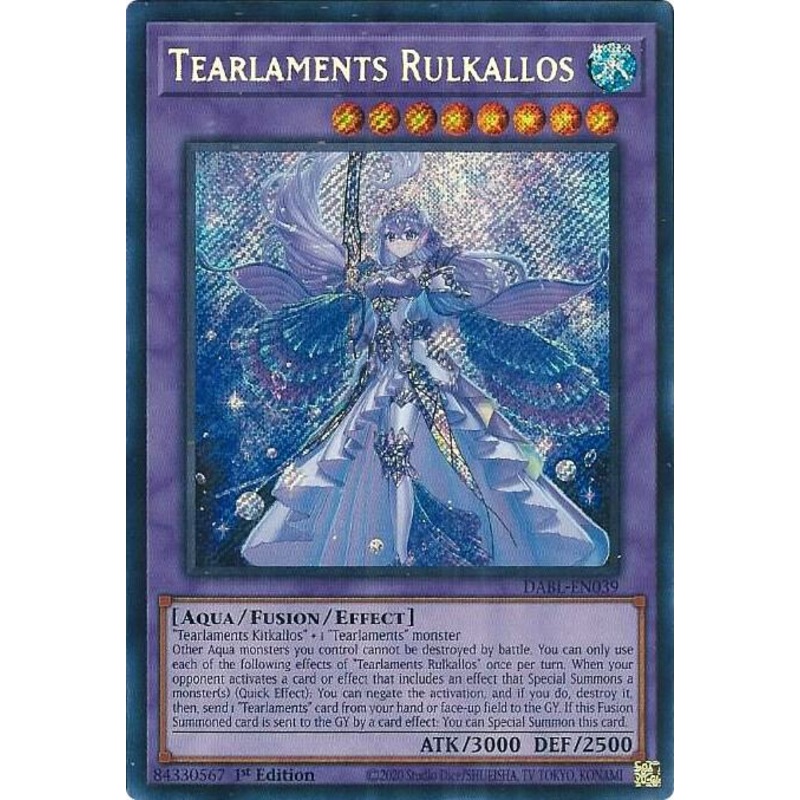 Tearlaments Rulkallos – (1st Edition) (Secret Rare) Darkwing  Blast – DABL-EN039