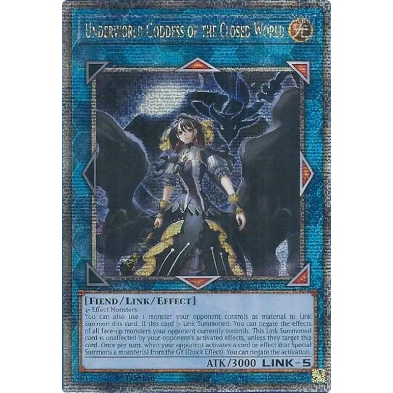 Underworld Goddess of the Closed World (1st Edition)(Quarter Century Secret Rare) – 25th Anniversary Rarity Collection II RA02-EN045