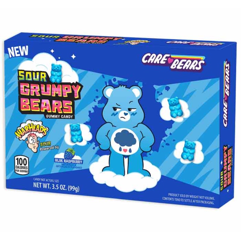 Warheads Sour Grumpy Bears Theater Box 3.5oz X 12 Units