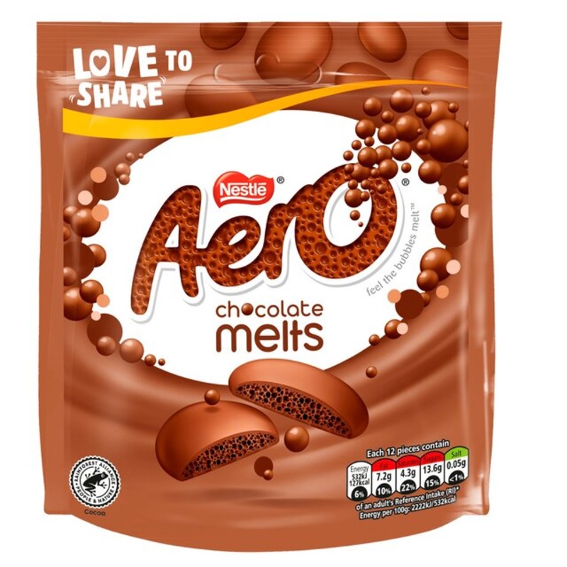 Aero Melts Milk Chocolate Sharing Bag 92g