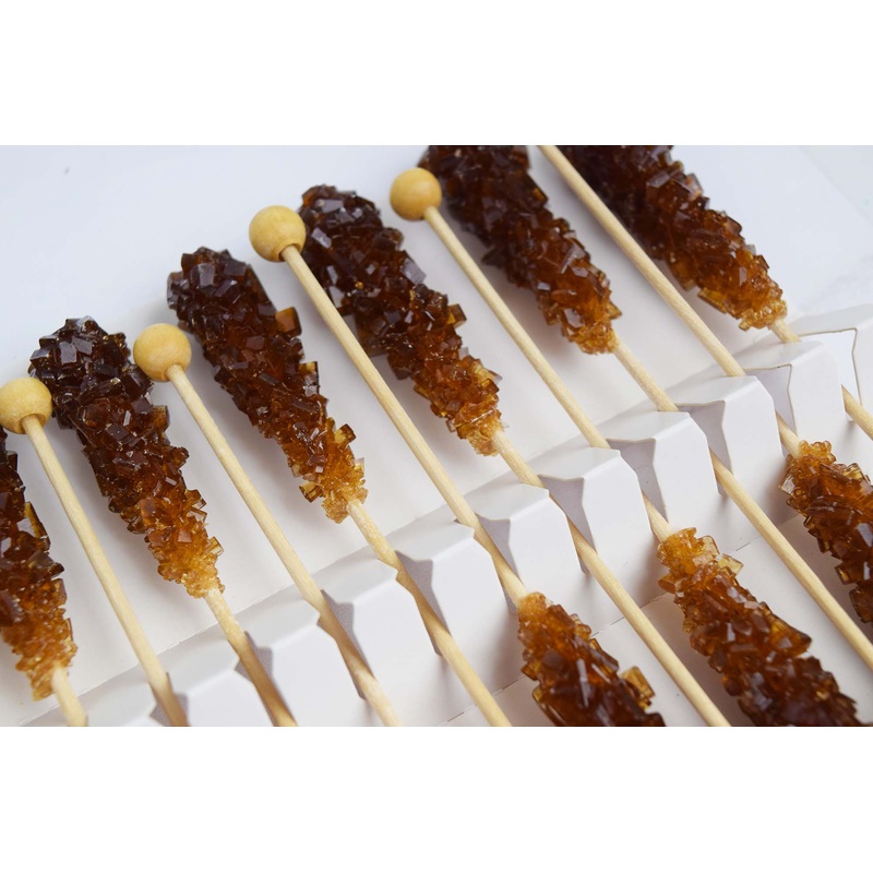 Amber Rock Candy Swizzle Sticks – 18 Count