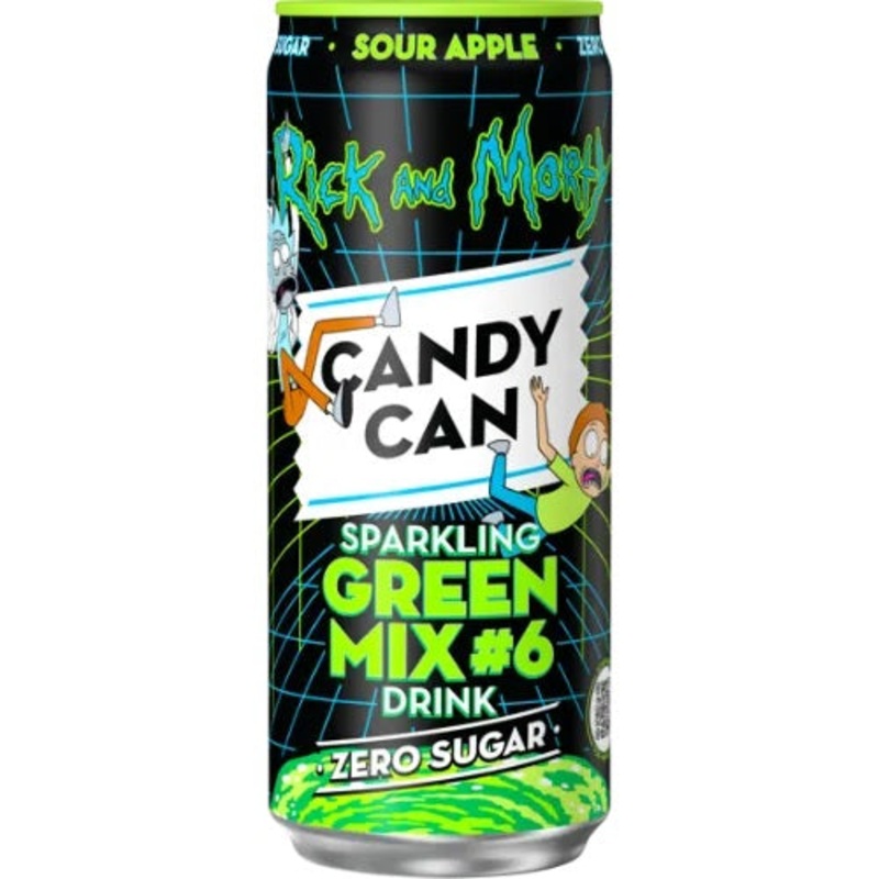 Rick and Morty Candy Can Sparkling Green Mix #6 330ml