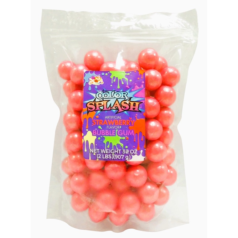 Splash Gumballs (1″) Pink Pearl | 2lb, Bag