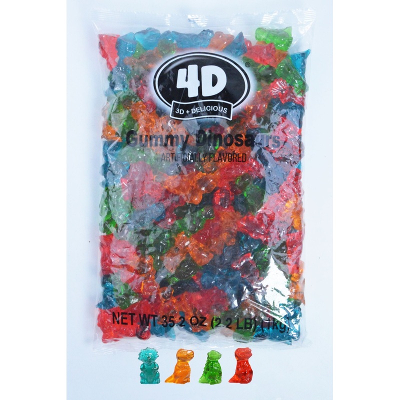 4D GUMMY DINOSAURS 2.2 LB Bag