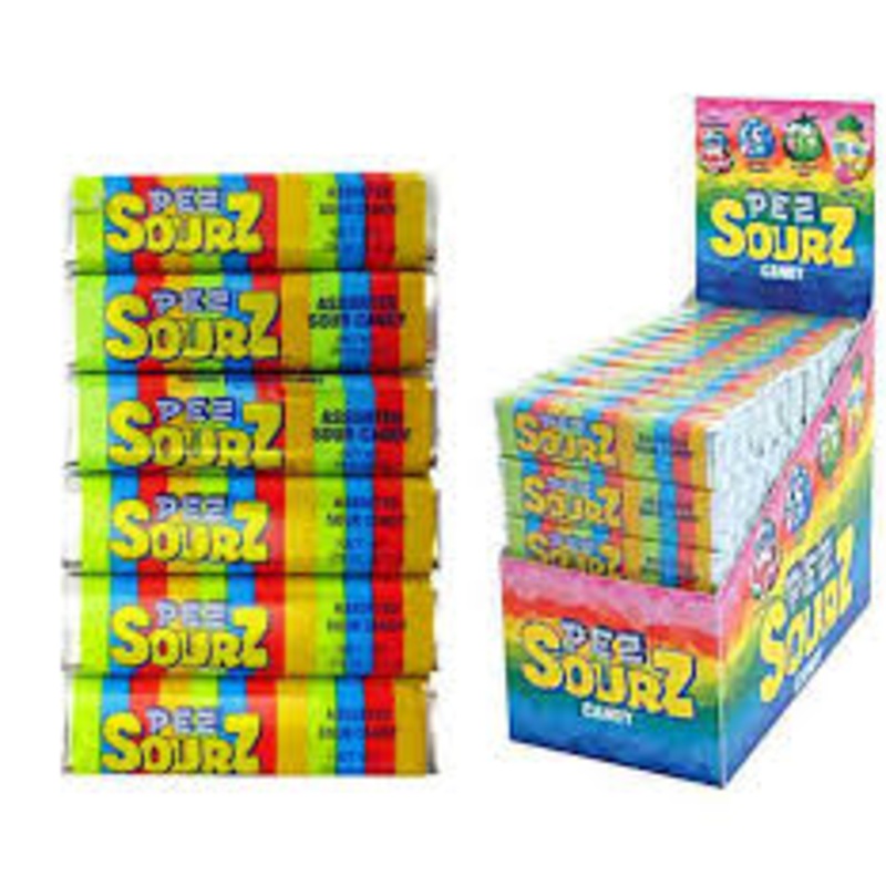Pez Refills Rolls Sourz Candy 6 Pack X 12 Units