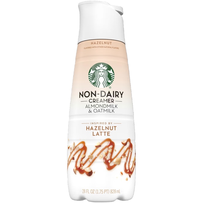 Starbucks Non-Dairy Hazelnut Latte Liquid Creamer Big Bottle – 28fl.oz (828ml)
