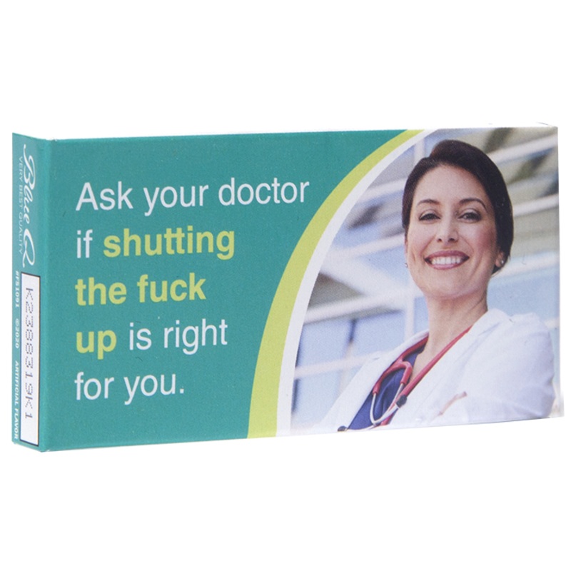 Blue Q Gum  Ask Your Doctor If