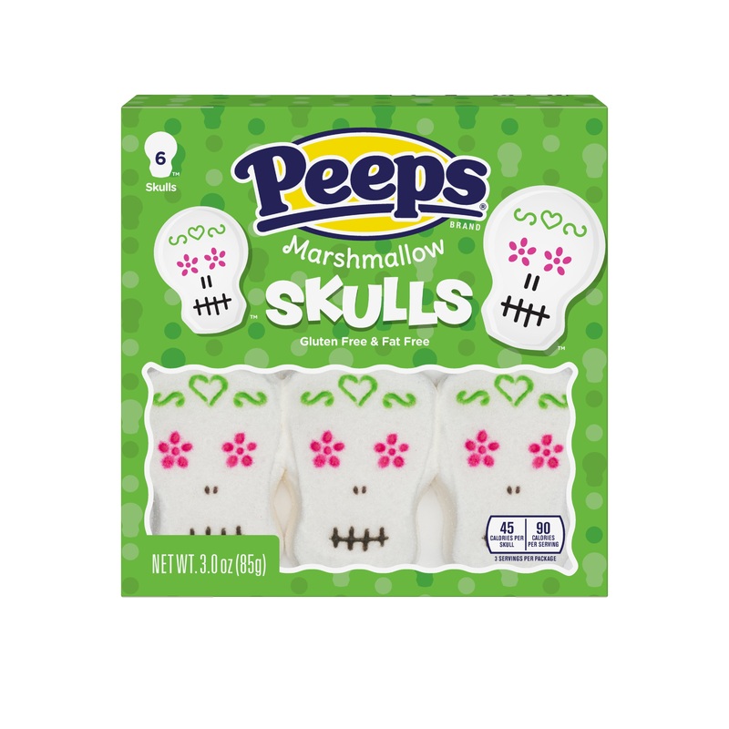 Halloween Peeps Marshmallow Skulls 6ct