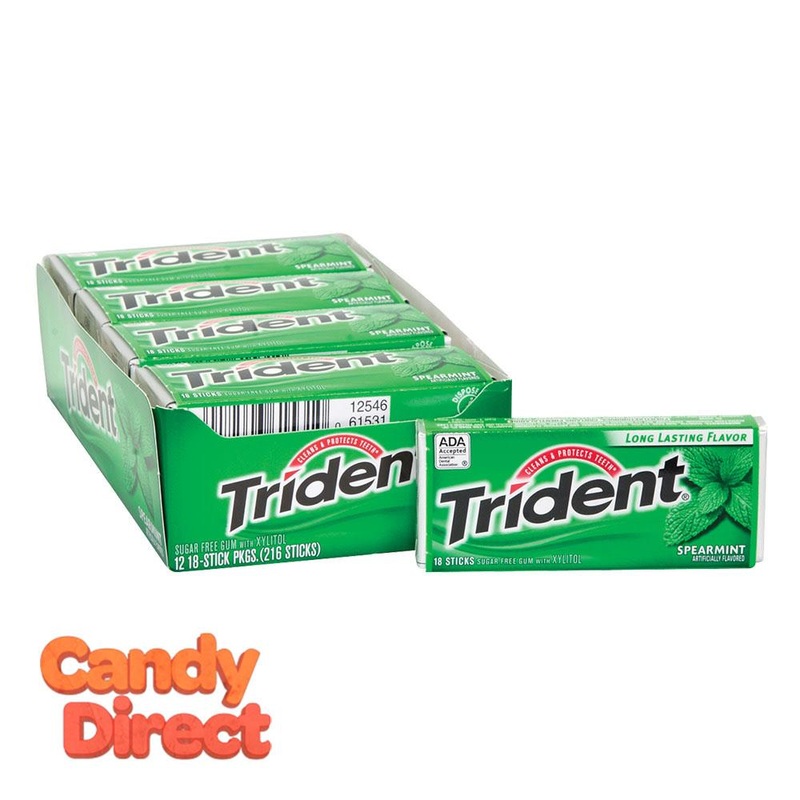 Trident Spearmint Sugar Free Gum – 12ct