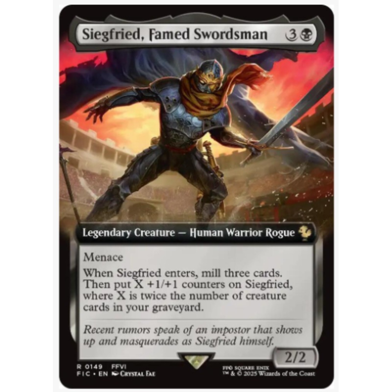 Siegfried, Famed Swordsman (Extended Art) (Foil) – Commander: Final Fantasy – #0149